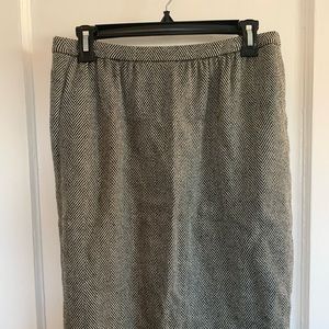 Valentino Skirt - black and white herringbone